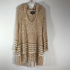 LOVEMARKS oversized hoodie sweater fringe M